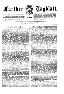 Fürther Tagblatt Samstag 5. September 1863