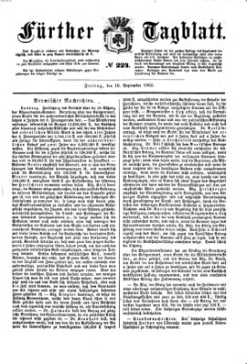 Fürther Tagblatt Freitag 18. September 1863