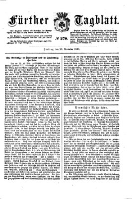 Fürther Tagblatt Freitag 20. November 1863