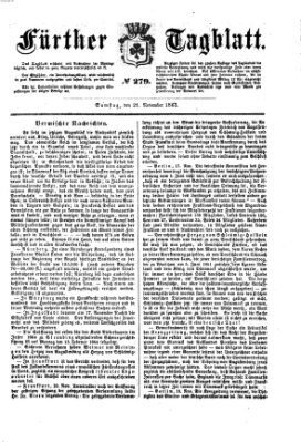 Fürther Tagblatt Samstag 21. November 1863