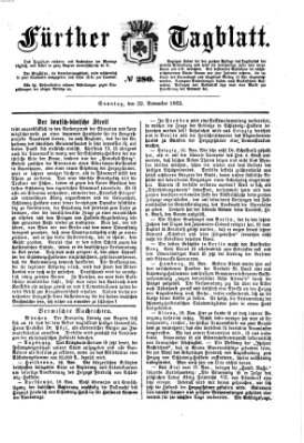Fürther Tagblatt Sonntag 22. November 1863