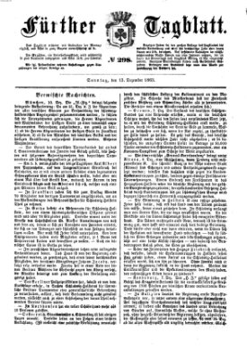 Fürther Tagblatt Sonntag 13. Dezember 1863