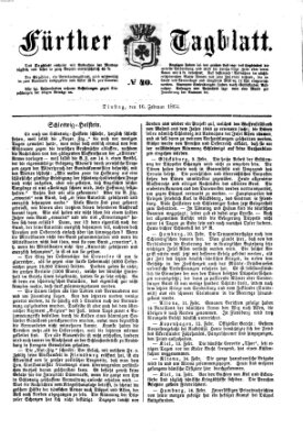 Fürther Tagblatt Dienstag 16. Februar 1864