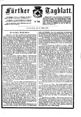 Fürther Tagblatt Donnerstag 24. März 1864