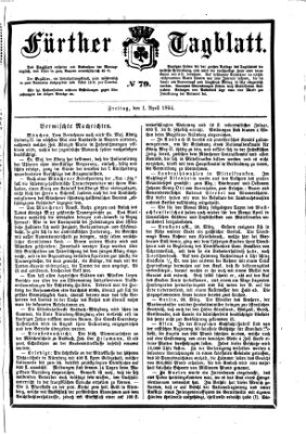Fürther Tagblatt Freitag 1. April 1864