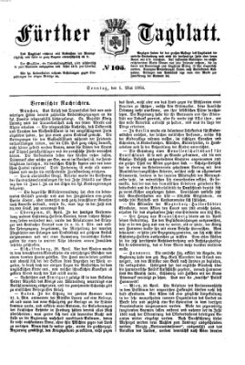 Fürther Tagblatt Sonntag 1. Mai 1864