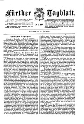 Fürther Tagblatt Mittwoch 22. Juni 1864
