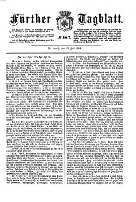 Fürther Tagblatt Mittwoch 13. Juli 1864