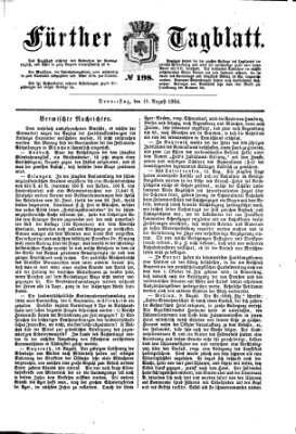 Fürther Tagblatt Donnerstag 18. August 1864