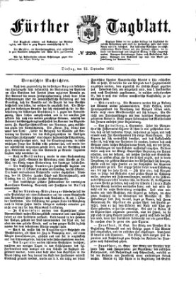 Fürther Tagblatt Montag 12. September 1864