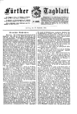 Fürther Tagblatt Freitag 16. September 1864