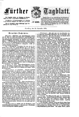 Fürther Tagblatt Samstag 24. September 1864