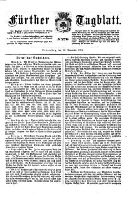 Fürther Tagblatt Donnerstag 17. November 1864