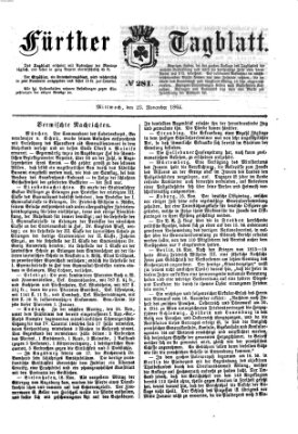 Fürther Tagblatt Mittwoch 23. November 1864