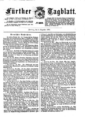 Fürther Tagblatt Freitag 2. Dezember 1864