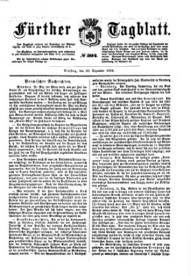 Fürther Tagblatt Dienstag 20. Dezember 1864
