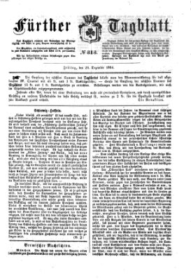Fürther Tagblatt Donnerstag 29. Dezember 1864