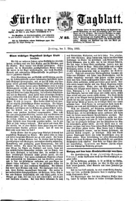 Fürther Tagblatt Freitag 3. März 1865