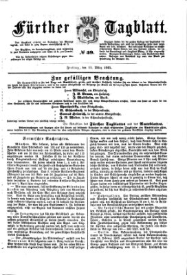Fürther Tagblatt Freitag 10. März 1865
