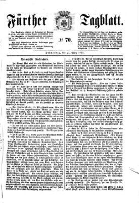 Fürther Tagblatt Donnerstag 23. März 1865