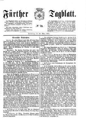 Fürther Tagblatt Sonntag 26. März 1865