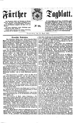 Fürther Tagblatt Donnerstag 13. April 1865