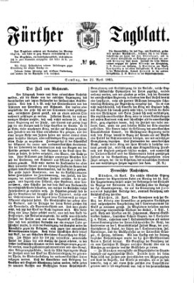 Fürther Tagblatt Samstag 22. April 1865