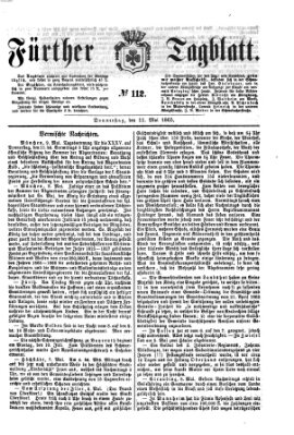 Fürther Tagblatt Donnerstag 11. Mai 1865