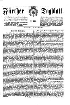 Fürther Tagblatt Donnerstag 18. Mai 1865