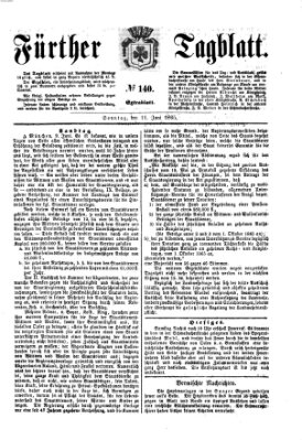 Fürther Tagblatt Montag 12. Juni 1865