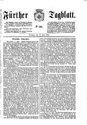 Fürther Tagblatt Dienstag 13. Juni 1865