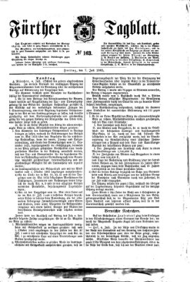 Fürther Tagblatt Freitag 7. Juli 1865