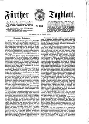 Fürther Tagblatt Mittwoch 2. August 1865