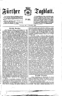 Fürther Tagblatt Freitag 1. September 1865