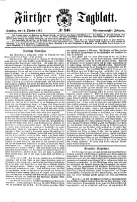 Fürther Tagblatt Samstag 14. Oktober 1865