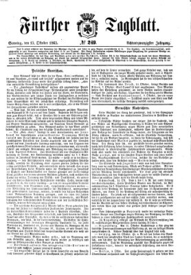 Fürther Tagblatt Sonntag 15. Oktober 1865