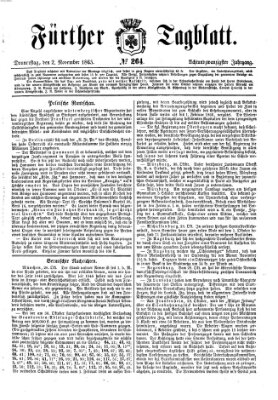 Fürther Tagblatt Donnerstag 2. November 1865