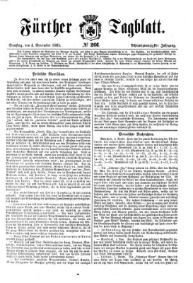 Fürther Tagblatt Samstag 4. November 1865