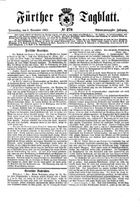 Fürther Tagblatt Donnerstag 9. November 1865