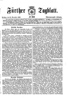 Fürther Tagblatt Dienstag 28. November 1865