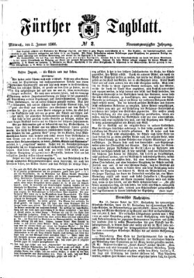 Fürther Tagblatt Mittwoch 3. Januar 1866