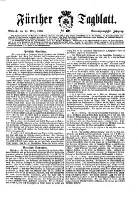Fürther Tagblatt Mittwoch 14. März 1866