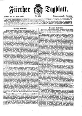 Fürther Tagblatt Samstag 17. März 1866