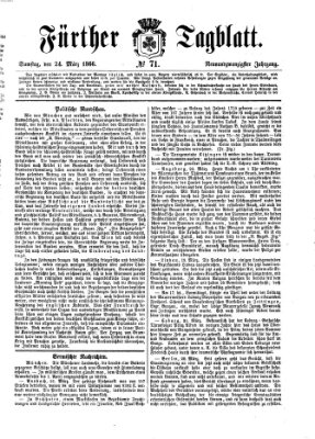 Fürther Tagblatt Samstag 24. März 1866