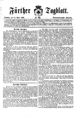 Fürther Tagblatt Samstag 21. April 1866