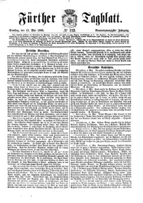 Fürther Tagblatt Samstag 12. Mai 1866