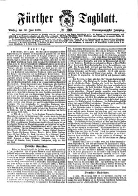 Fürther Tagblatt Dienstag 12. Juni 1866