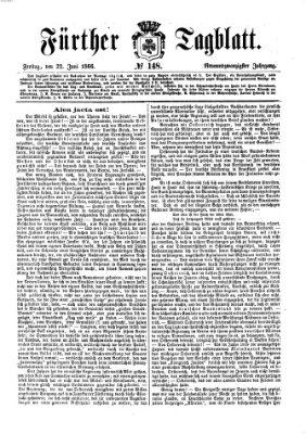 Fürther Tagblatt Freitag 22. Juni 1866