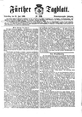 Fürther Tagblatt Donnerstag 28. Juni 1866