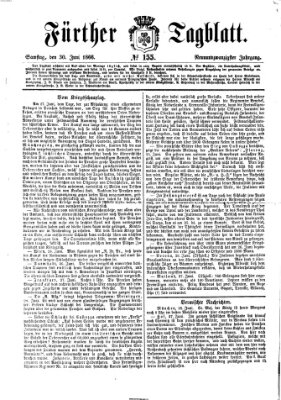Fürther Tagblatt Samstag 30. Juni 1866